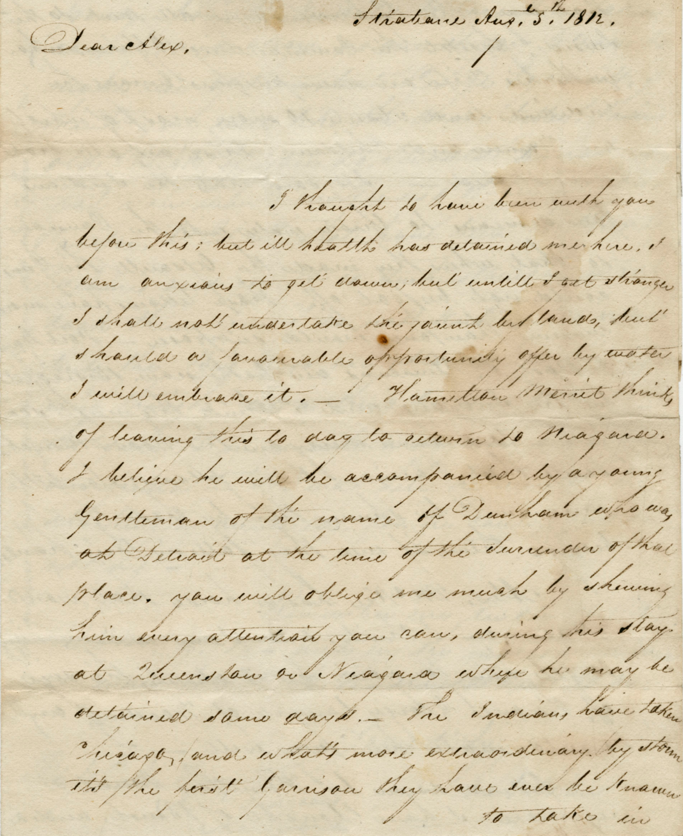 Writing in a Letter Example One